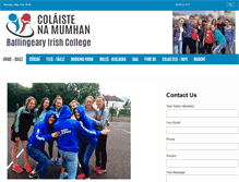 Tablet Screenshot of colaistenamumhan.ie